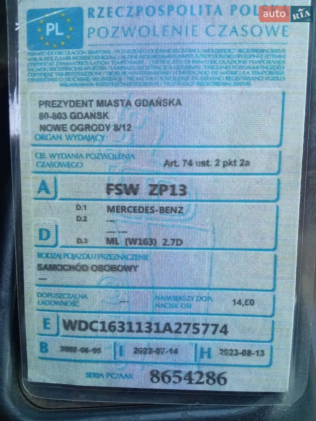 Mercedes-Benz M-Class, 2004