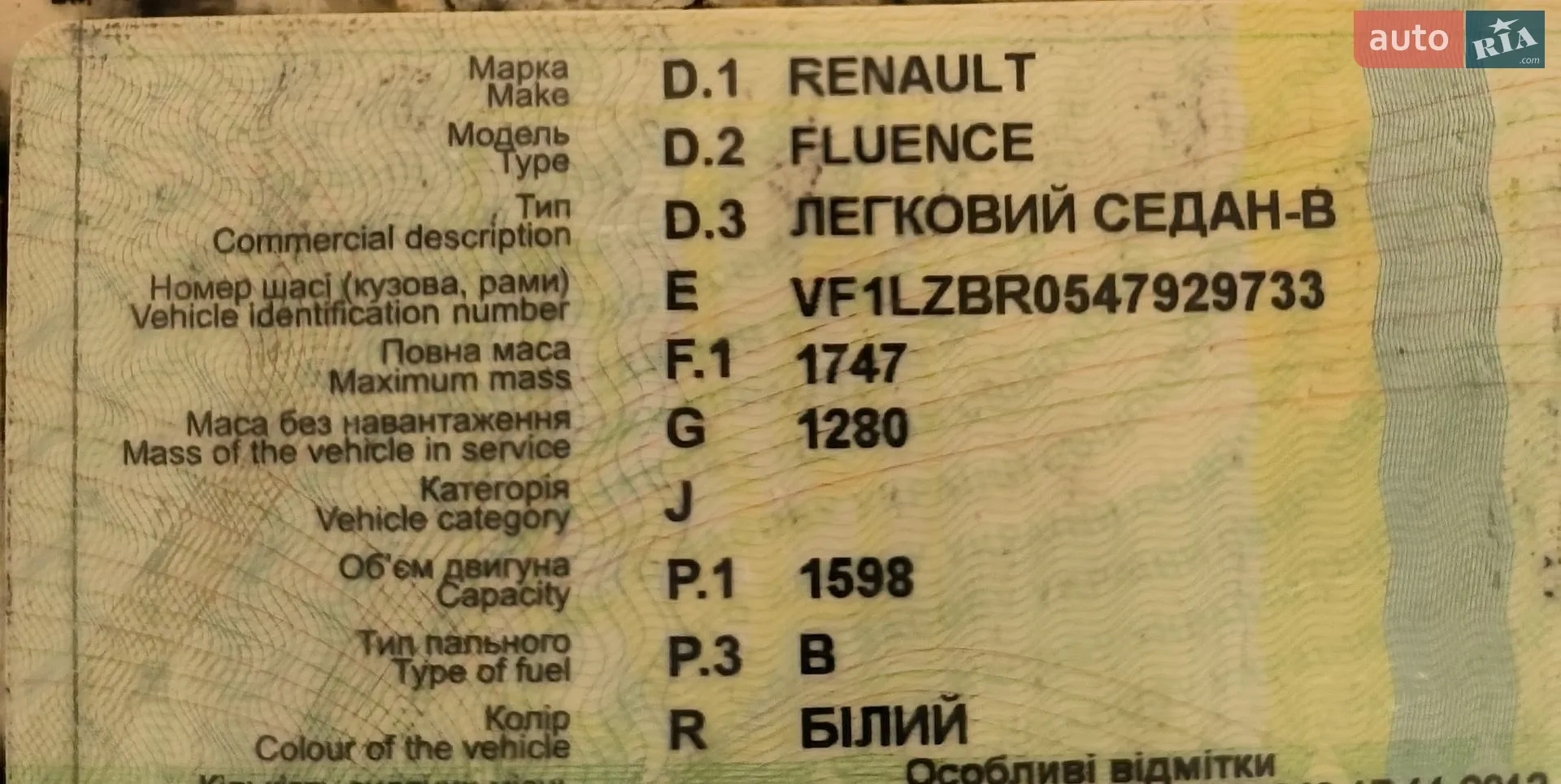 Renault Fluence, 2012