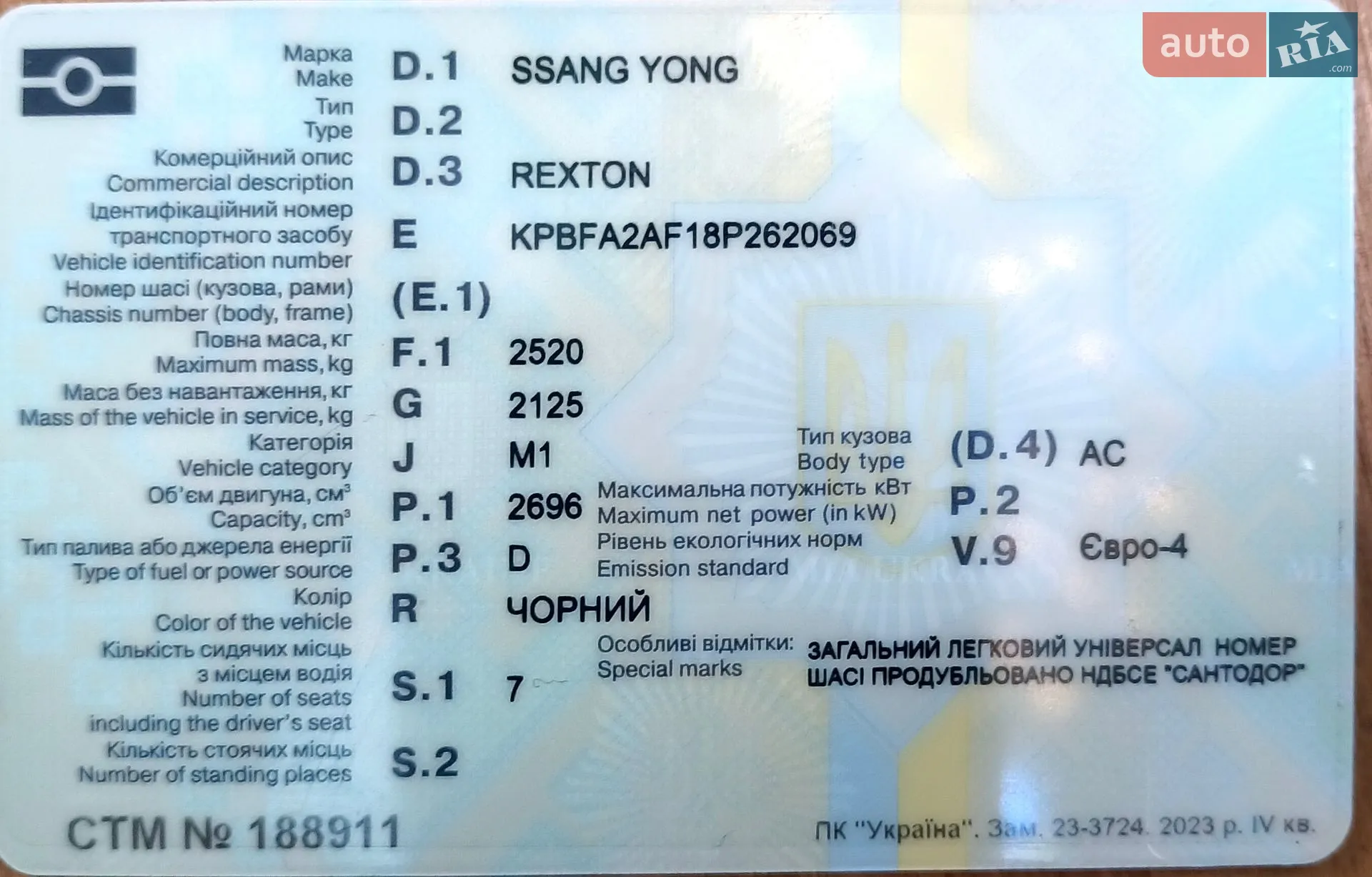 SsangYong Rexton, 2007